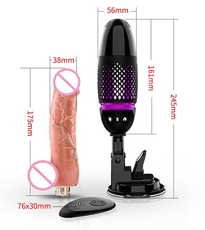 parâmetro do estimulador vaginal com dildo realista em forma de pênis